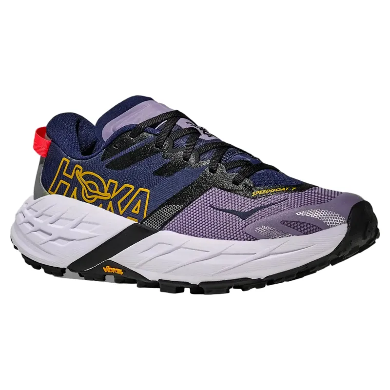 Hoka Speedgoat 7 Women's Trail Running Shoes - Berry Jam/Starlight Glow-2