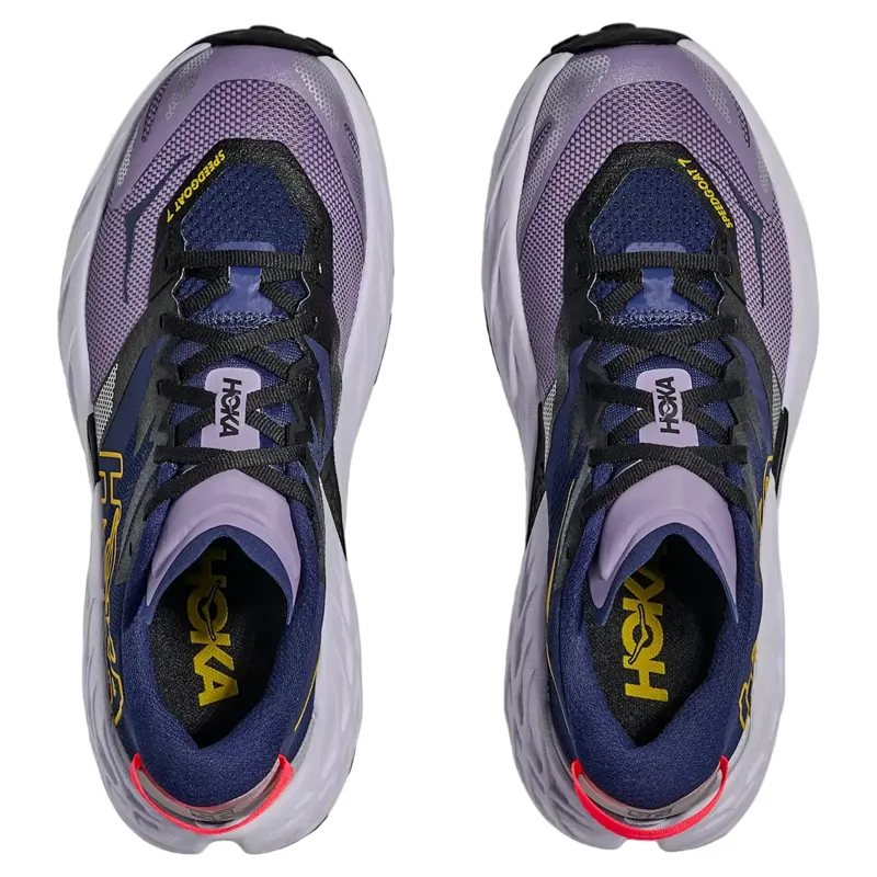 Hoka Speedgoat 7 Women's Trail Running Shoes - Berry Jam/Starlight Glow-5