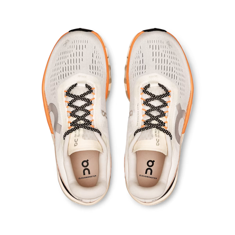On Running Cloudmonster 2 Women's Running Shoes - Ivory/Tangerine-2