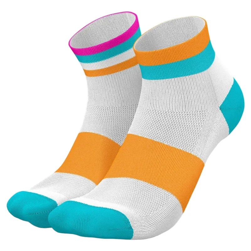 Incylence Running Socks Bands Short Cyan Orange