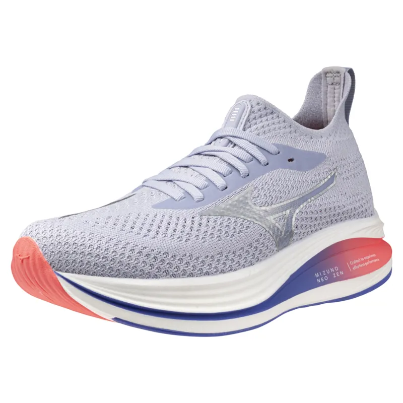 Mizuno Neo Zen Women's Running Shoes - Icelandic Blue/Silver/Coral-4