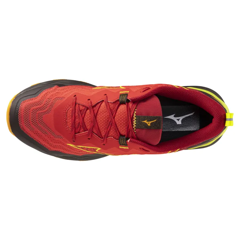 Mizuno Wave Daichi 9 Men's Trail Running Shoes - Red/Primrose-2