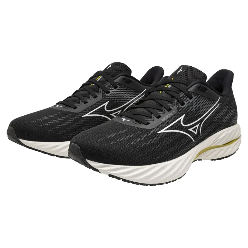 Mizuno Wave Inspire 21 2E Men's Running Shoes - Black/White/Yellow-5