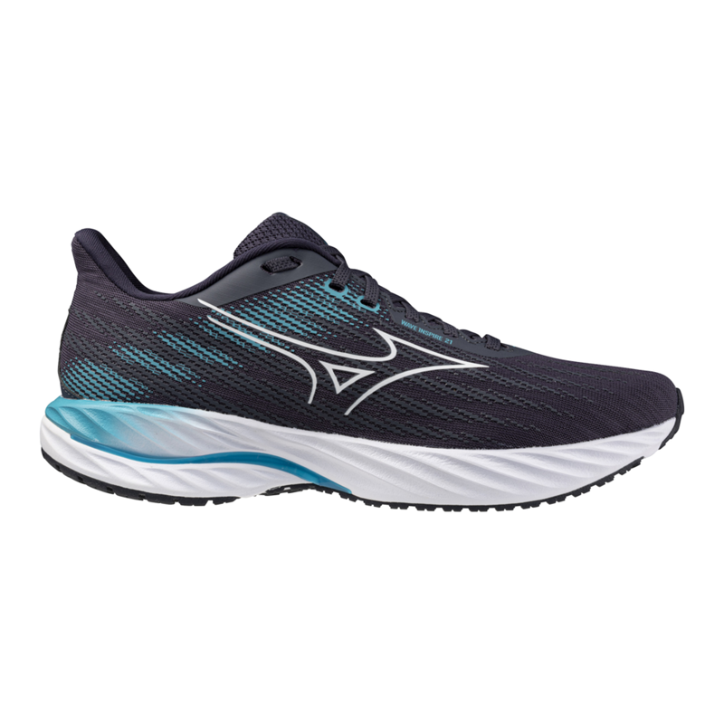 Mizuno Wave Inspire 21 Men's Running Shoes - Gray/White/Capri Breeze