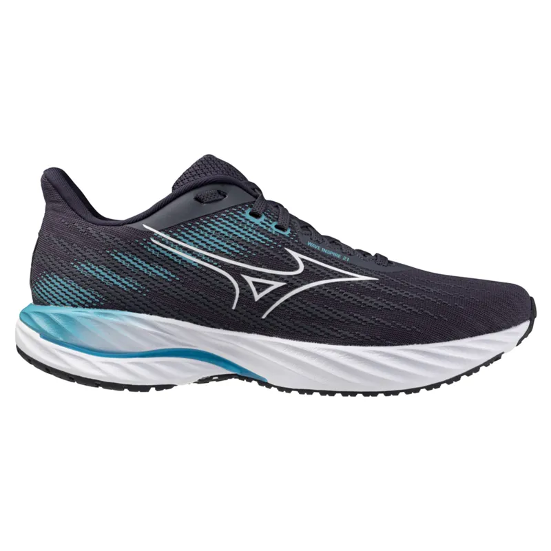Mizuno Wave Inspire 21 Men's Running Shoes - Gray/White/Capri Breeze