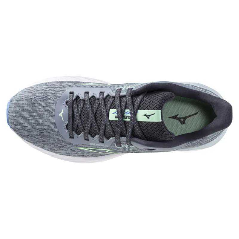 Mizuno Wave Inspire 21 Men's Running Shoes - Tradewinds/Mint/Blue-2