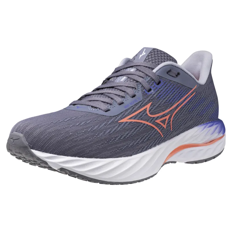 Mizuno Wave Inspire 21 Women's Running Shoes - Blue/Coral/Iris Bloom-2