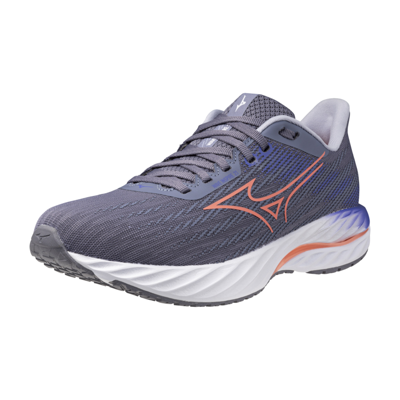 Mizuno Wave Inspire 21 Women's Running Shoes - Blue/Coral/Iris Bloom-2