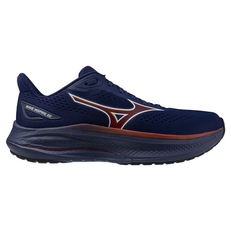 Mizuno Wave Inspire 22 Men's Running Shoes - Beacon Blue/Tomato/Fire