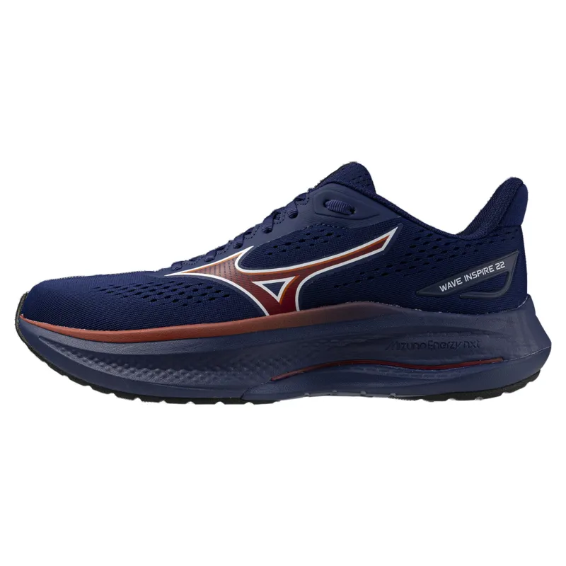 Mizuno Wave Inspire 22 Men's Running Shoes - Beacon Blue/Tomato/Fire-5