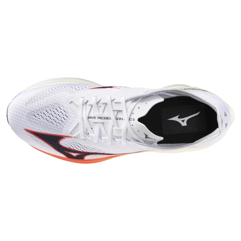 Mizuno Wave Rebellion Pro 3 Unisex Running Shoes - White/Blue/Coral-2
