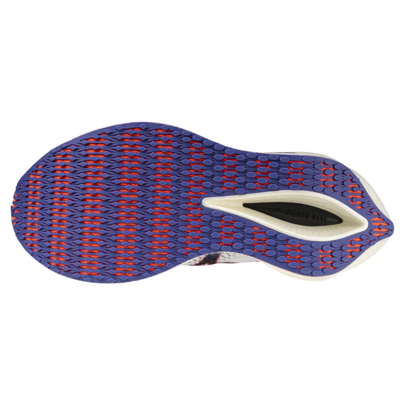 Mizuno Wave Rebellion Pro 3 Unisex Running Shoes - White/Blue/Coral-3