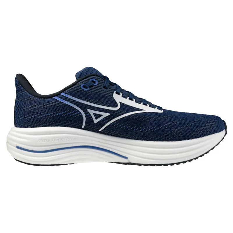 Mizuno Wave Rider 29 Men's Running Shoes - Estate Blue/White/Yellow-1