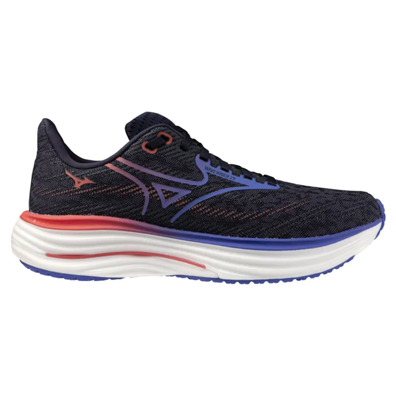 Mizuno Wave Rider 29 Women's Running Shoes in Gray/Iris Bloom/Calypso