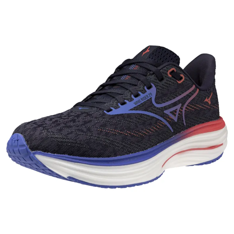 Mizuno Wave Rider 29 Women's Running Shoes in Gray/Iris Bloom/Calypso-1