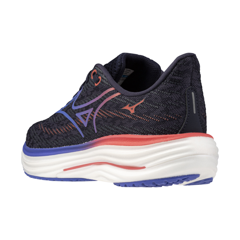 Mizuno Wave Rider 29 Women's Running Shoes in Gray/Iris Bloom/Calypso-3