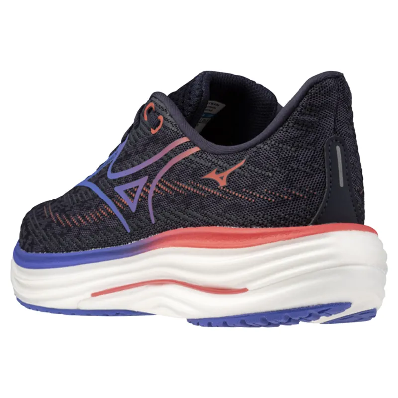 Mizuno Wave Rider 29 Women's Running Shoes in Gray/Iris Bloom/Calypso-3