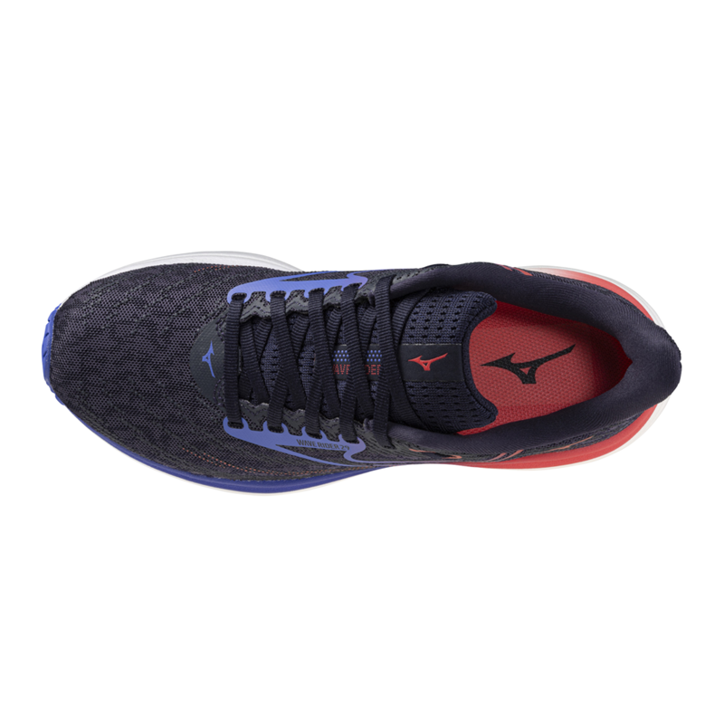 Mizuno Wave Rider 29 Women's Running Shoes in Gray/Iris Bloom/Calypso-4