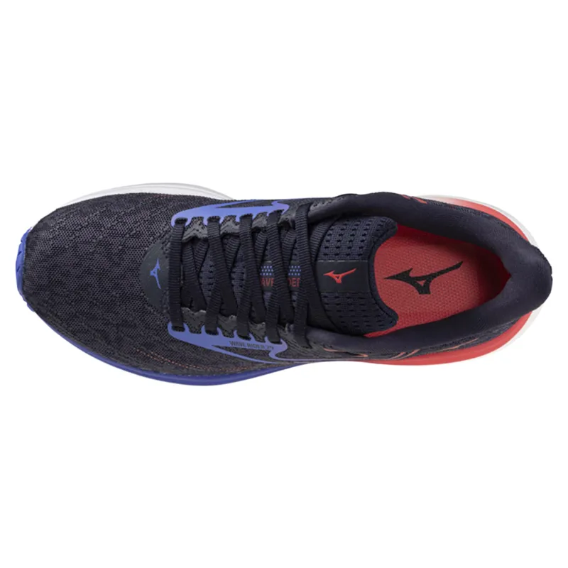 Mizuno Wave Rider 29 Women's Running Shoes in Gray/Iris Bloom/Calypso-4