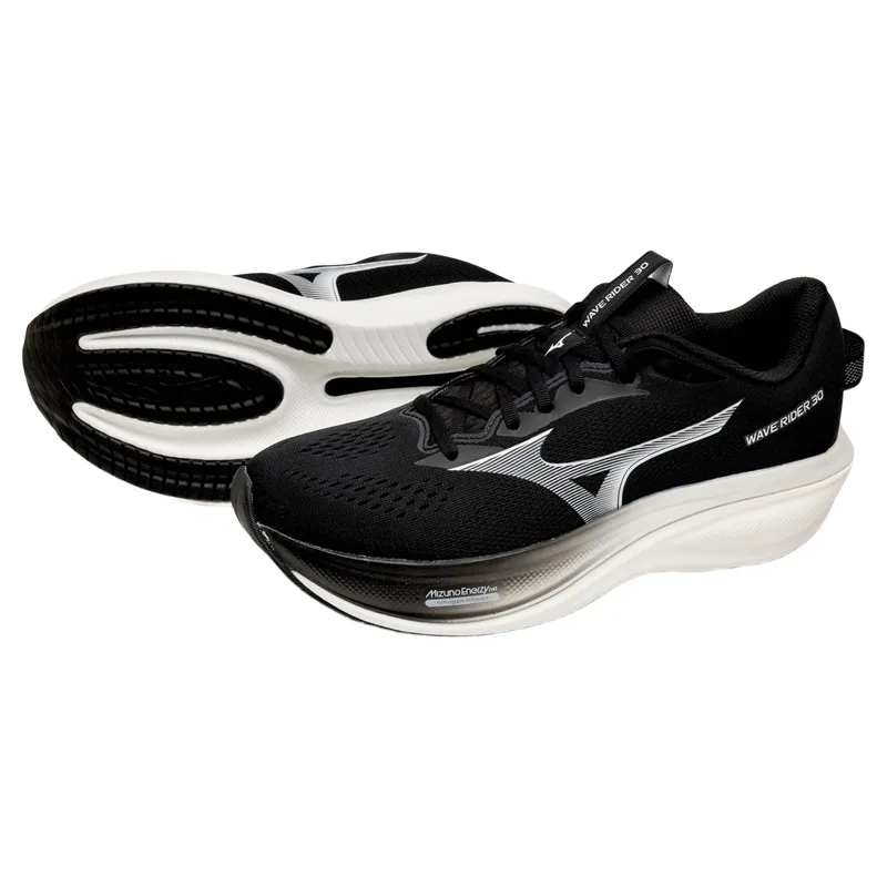 Mizuno Wave Rider 30 2E Men's Wide Running Shoe - Black/White-8