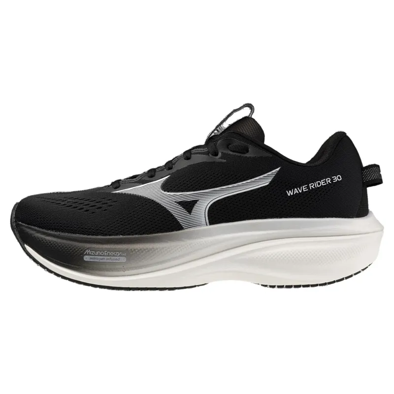 Mizuno Wave Rider 30 2E Men's Wide Running Shoe - Black/White