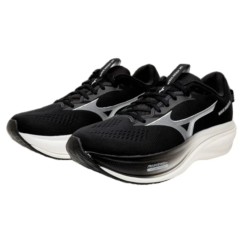 Mizuno Wave Rider 30 2E Men's Wide Running Shoe - Black/White-7