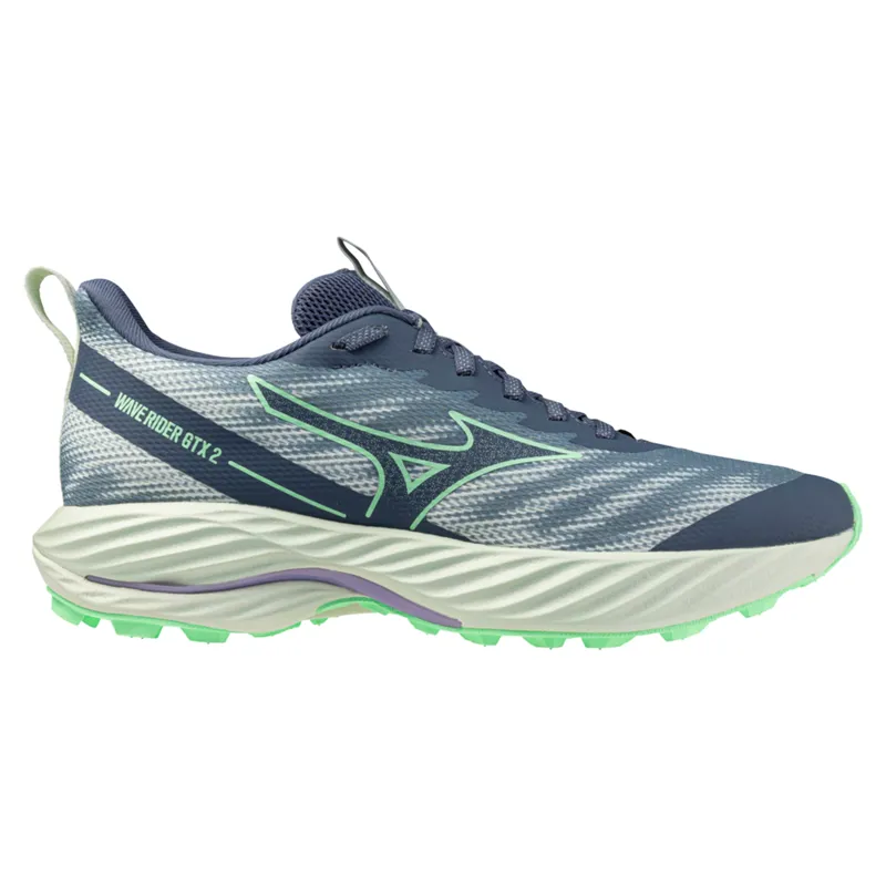 Mizuno Wave Rider GTX 2 Women's Running Shoes - Citadel/Indego-2