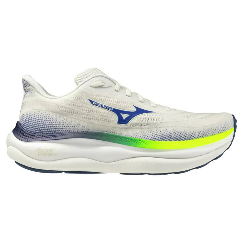 Mizuno Wave Sky 9 Men's Running Shoes - Snow White/Surf the Web/Yellow