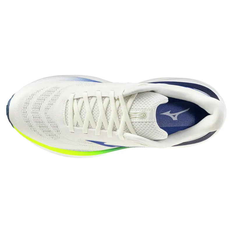 Mizuno Wave Sky 9 Men's Running Shoes - Snow White/Surf the Web/Yellow-4