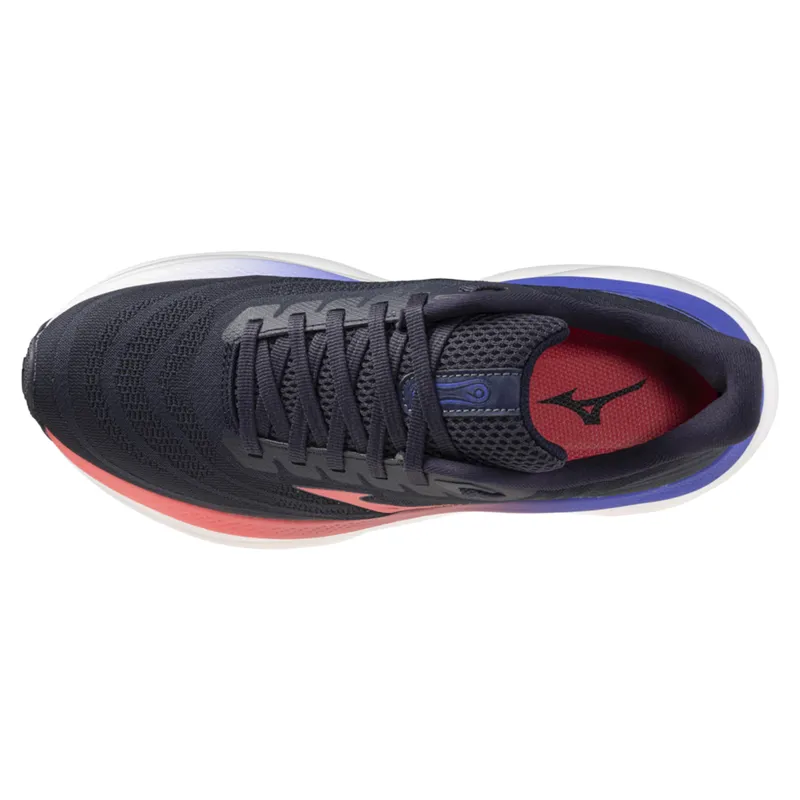 Mizuno Wave Sky 9 Women's Running Shoes - Gray/Coral/Iris Bloom-2