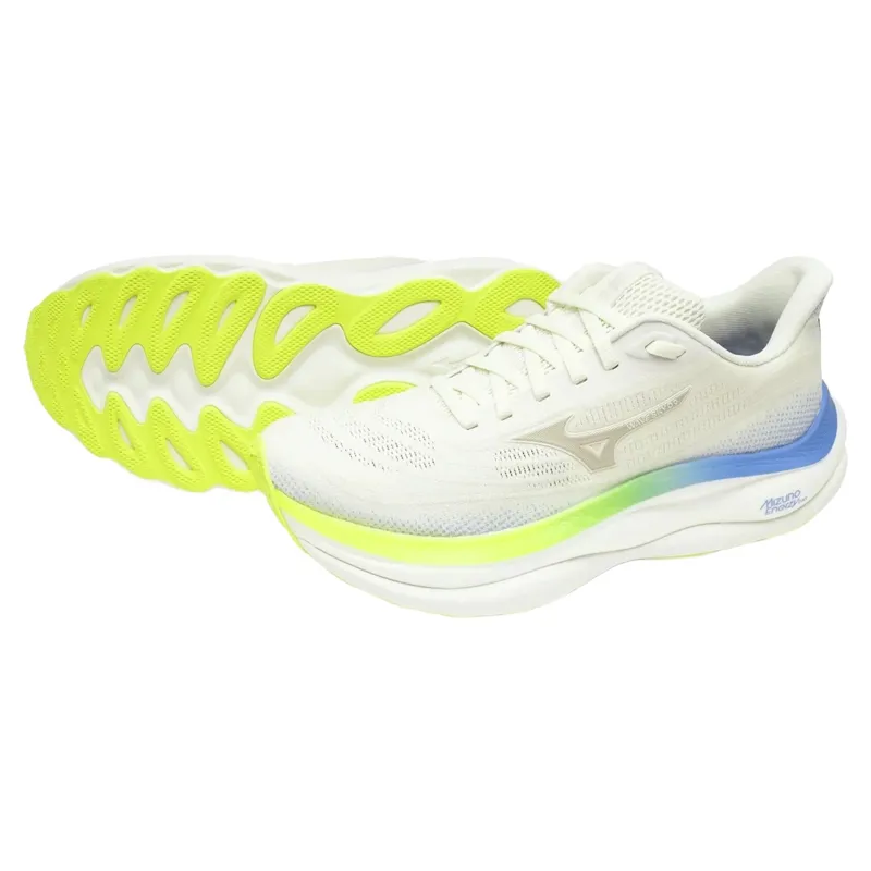 Mizuno Wave Sky 9 Women's Running Shoes - White/Silver/Ultramarine-3