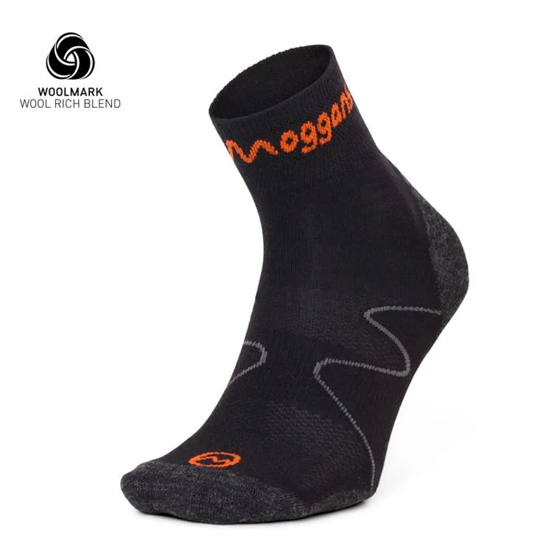 Moggans Ultralight Merino Ankle Socks - Black