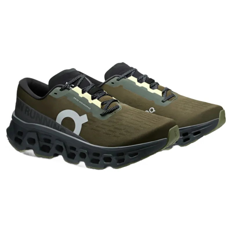 On Running Cloudmonster 3 Men's Running Shoes - Olive/Eclipse-2