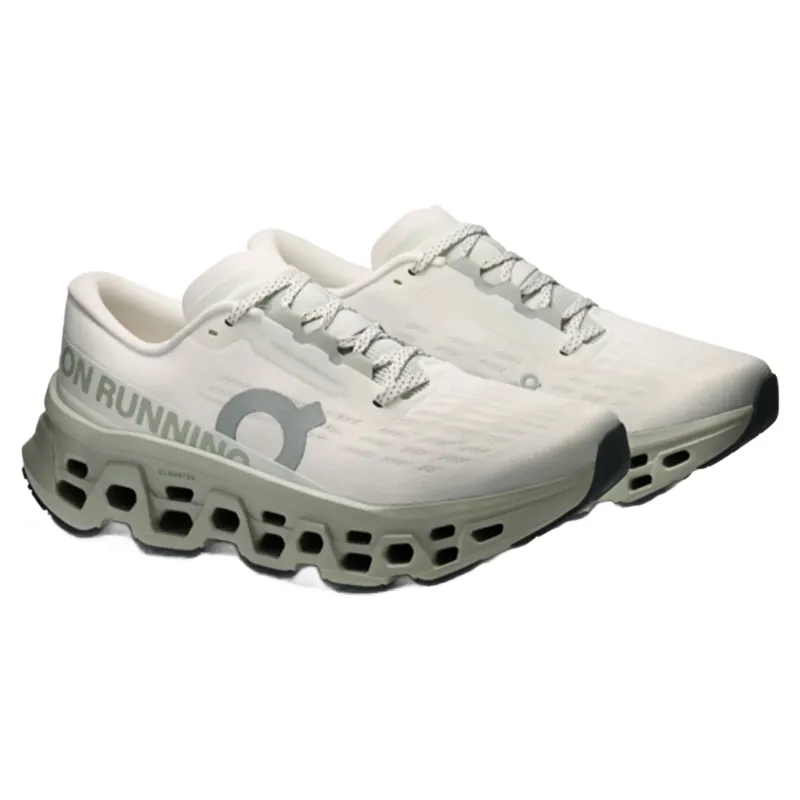On Running Cloudmonster 3 Women's Running Shoes - Ivory/Tin-2