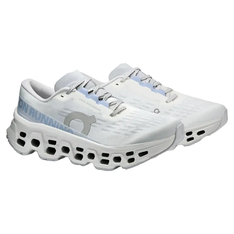 On Running Cloudmonster 3 Women's Running Shoes - White/Frost-2