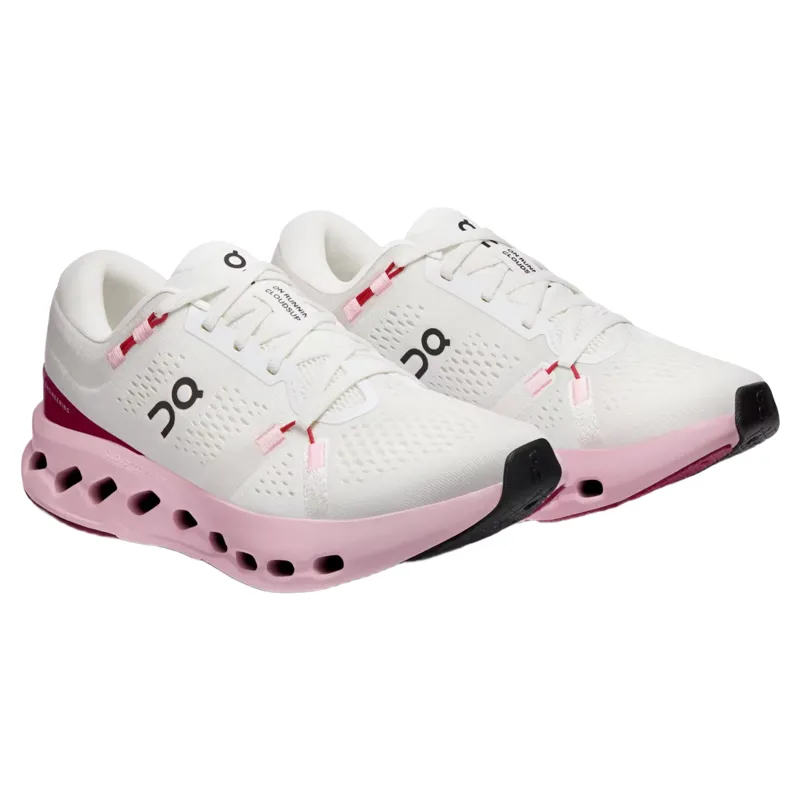 On Running Cloudsurfer 2 Women's Running Shoes in Ivory/Peony-2