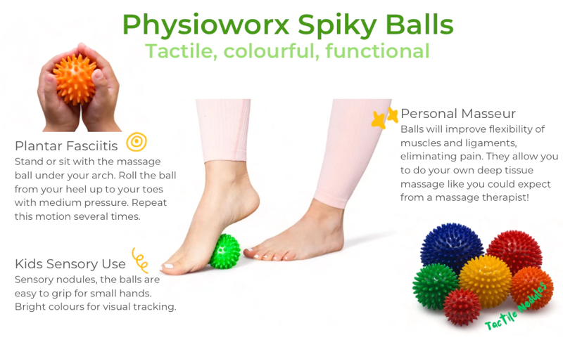 Physioworx Spiked Massage Ball 8cm - Yellow-1