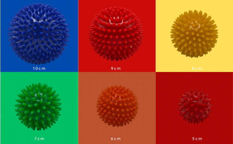 Physioworx Spiked Massage Ball 8cm - Yellow-2