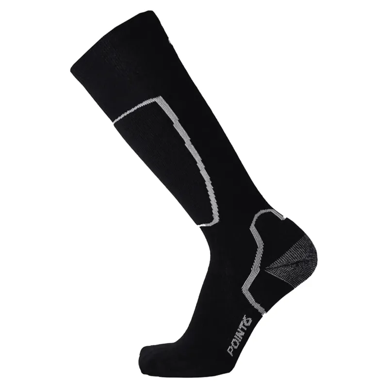 Point 6 Ski Pro Light OTC Merino Wool Ski Socks - Black - Size XL
