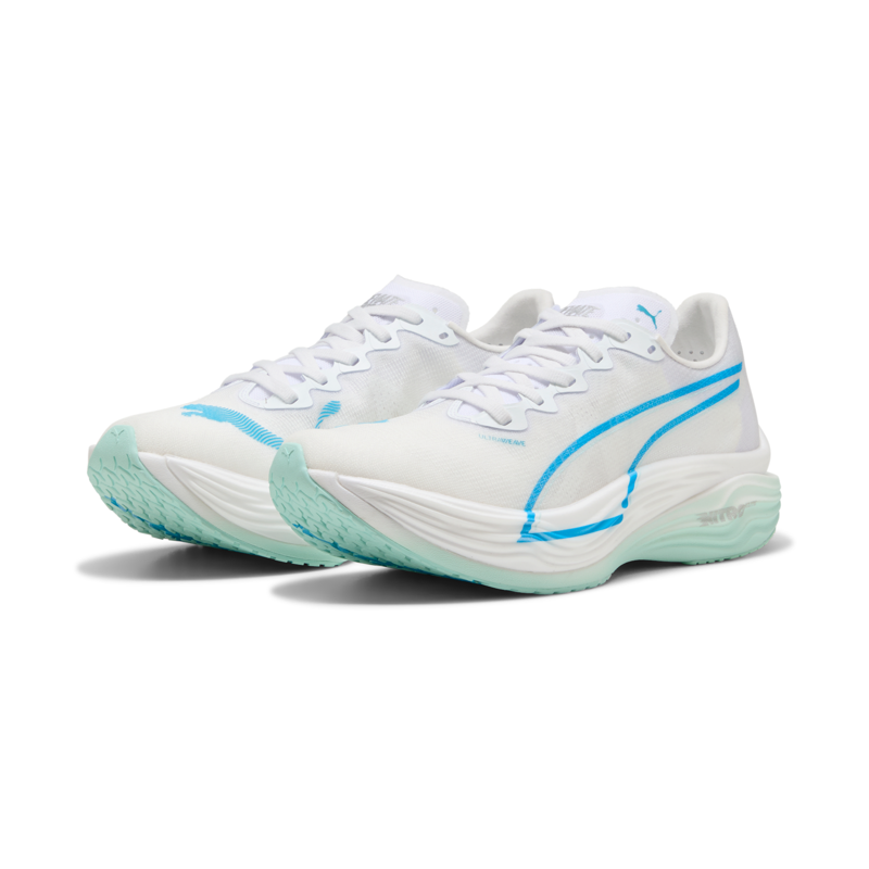 Puma Deviate NITRO Elite 3 Women's Running Shoes - White/Speed Blue-2