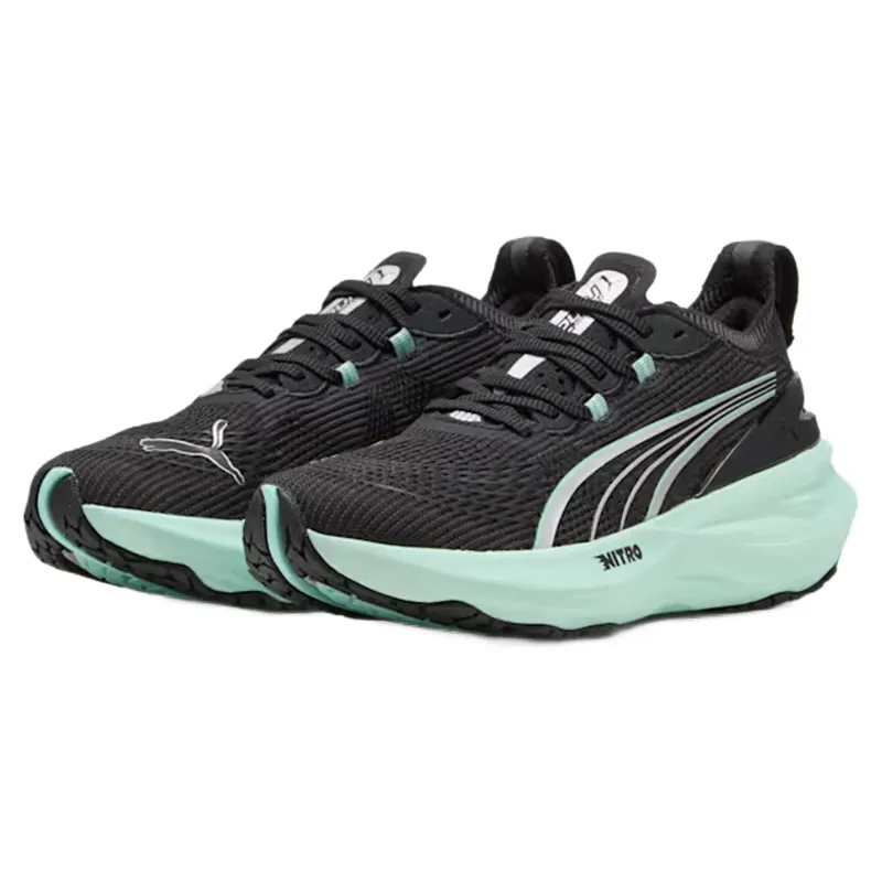 Puma ForeverRun NITRO 2 Women's Running Shoes - Black/Mint Melt-2