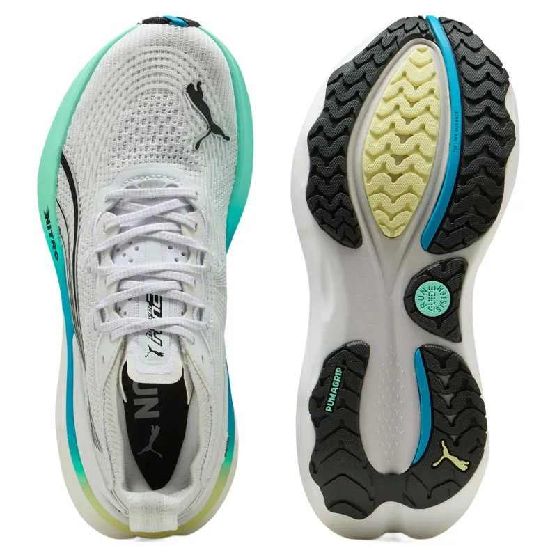 Puma ForeverRun NITRO 2 Women's Running Shoes - White/Mint Melt-3