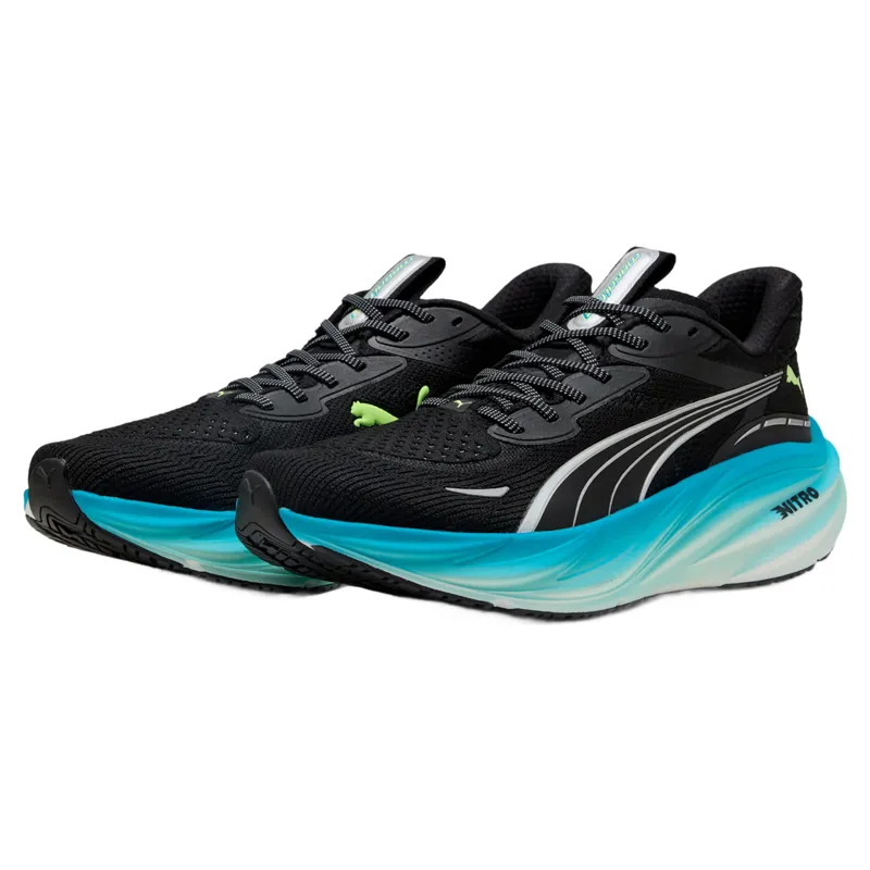 Puma Magnify NITRO 3 Men's Running Shoes - Black/Speed Blue-2