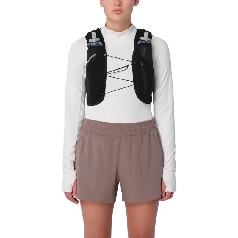 Salomon ADV Skin 5 Set Unisex Running Vest inc. flasks - Black-1