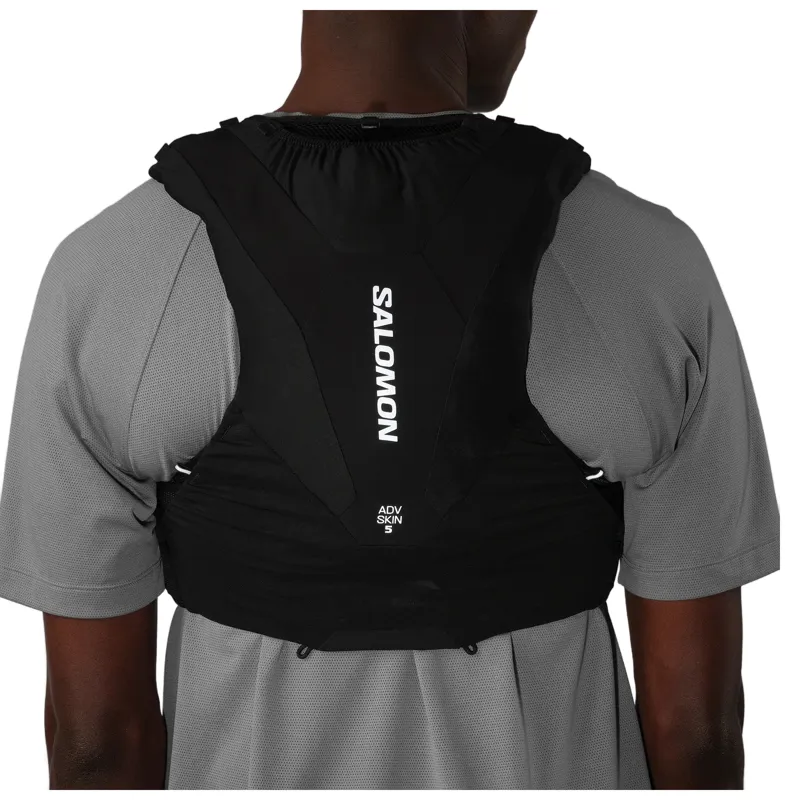 Salomon ADV Skin 5 Set Unisex Running Vest inc. flasks - Black-3
