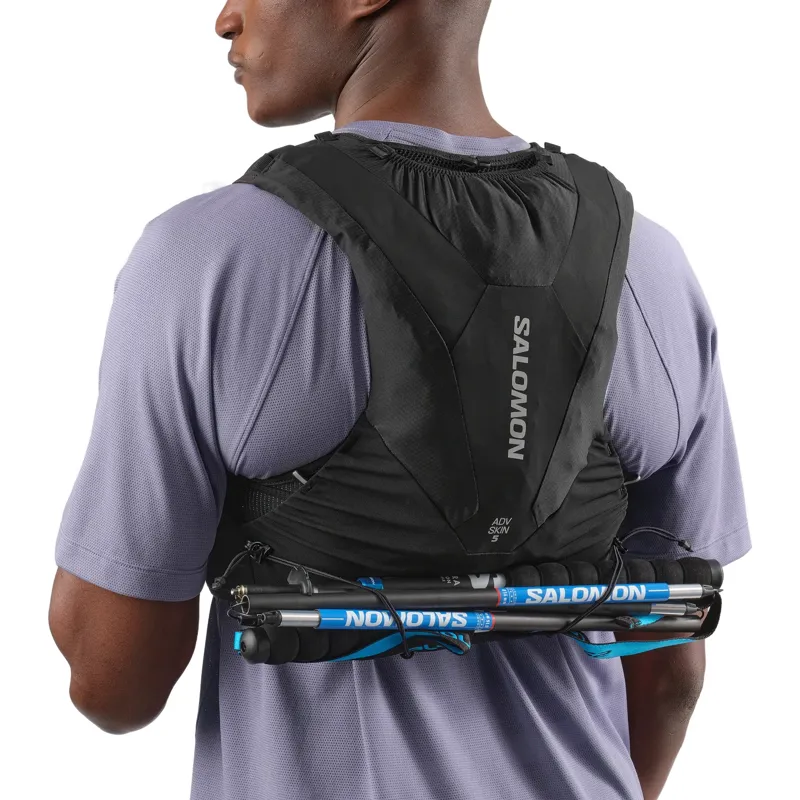 Salomon ADV Skin 5 Set Unisex Running Vest inc. flasks - Black-4