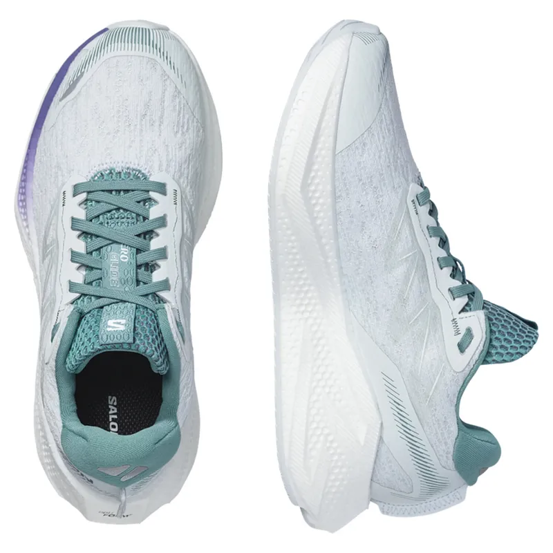 Salomon Aero Glide 4 Women's Running Shoe -  Ancient Water / White -3
