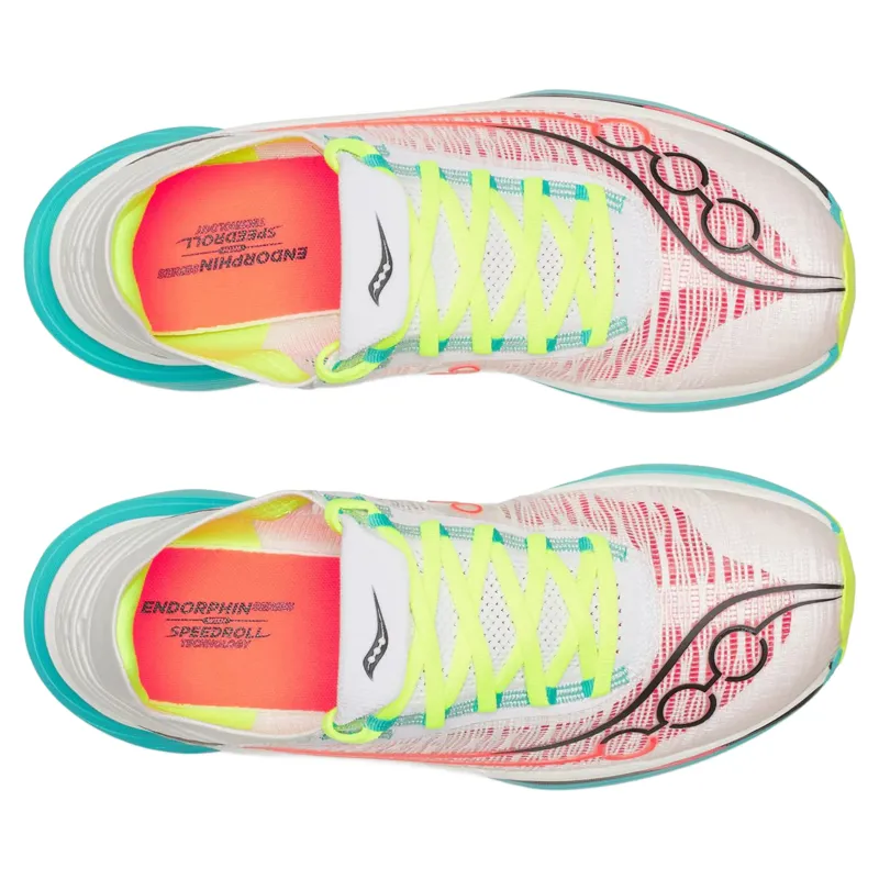 Saucony Endorphin Elite 2 Unisex Running Shoes - White/Mutant-4