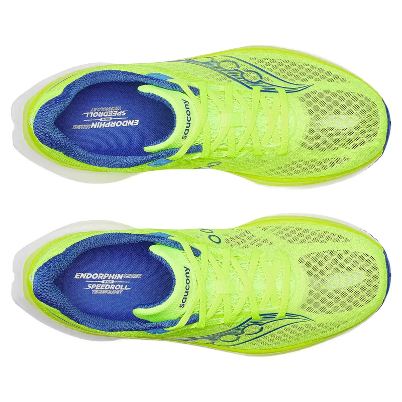 Saucony Endorphin Speed 5 Men's Running Shoes - Citron/Lapis-4