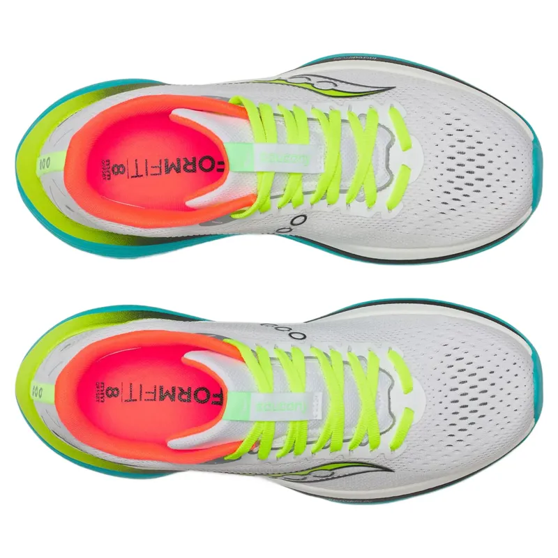 Saucony Endorphin Trainer Women's Running Shoes - White/Mutant-3